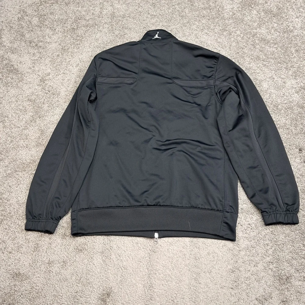 Jordan Mens Full Zip Track Jacket Black Jumpman Mesh Panels Mock Neck M